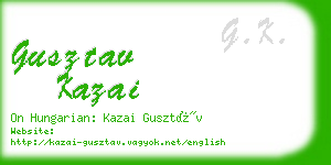 gusztav kazai business card